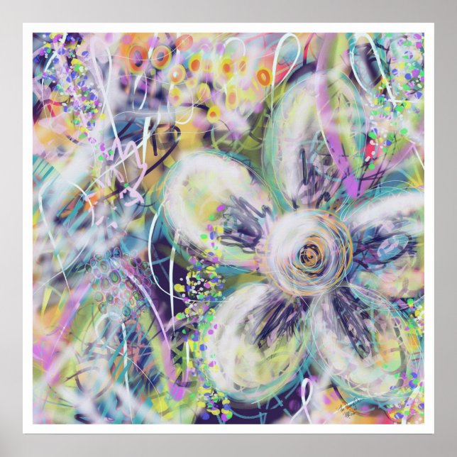 Photographie florale de Whimsical Poster d'art ori (Devant)