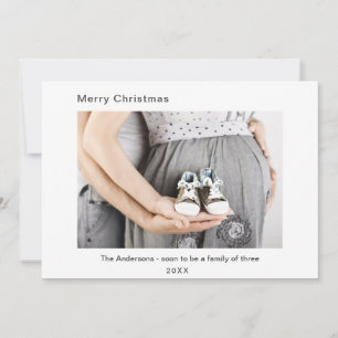 Photographie minimaliste de grossesse moderne Noël