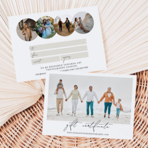 Photographie moderne Cercle certificat cadeau phot