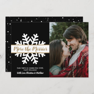 Photographie noir blanc Faire-part de grossesse de