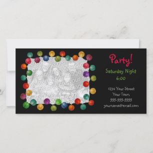 Photographie noir des lumières de fête