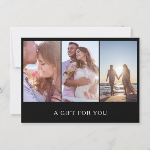 Photographie noire Collage Certificat cadeau photo