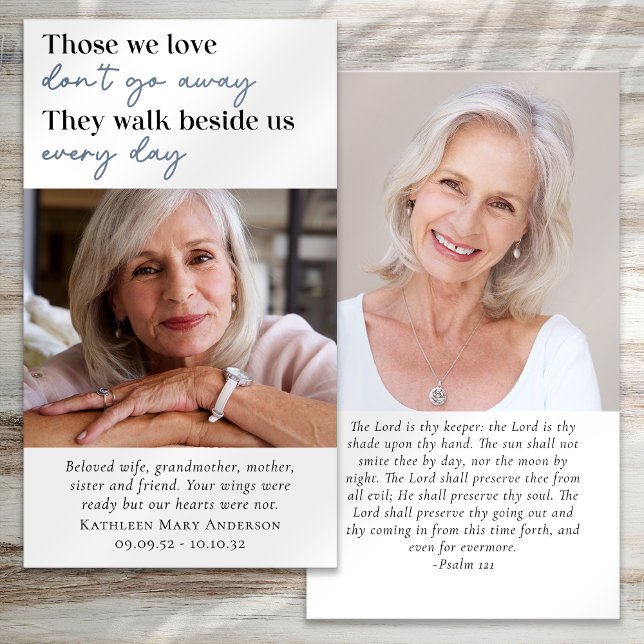 Photos Carte de prière funéraire Memorial (Créateur téléchargé)