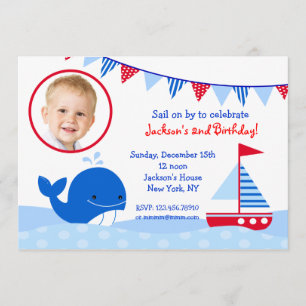 Photos de baleines nautiques Invitations à la fête