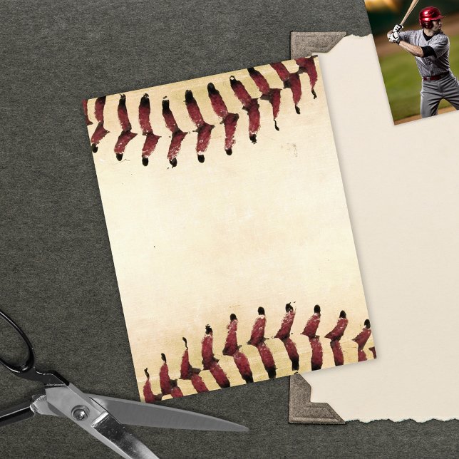 Photos de baseball Rustic Memory Scrapbook Paper (Créateur téléchargé)