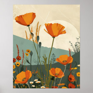 Photos de Californie Poster d'Art Abstrait origina