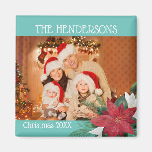 Photos de famille Magnet de Noël Poinsettia