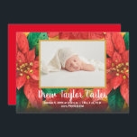 Photos de vacances Poinsettias bébé Annonces de na<br><div class="desc">Les annonces de naissance élégamment sucrées présentent votre photo préférée de nouveau-né sur un arrière - plan poinsettia, le nom de votre bébé dans un grand script, les statistiques de naissance et les noms des parents dans n'importe quelle police et couleur de police. **AJOUTER plus de photos ou de détails...</div>