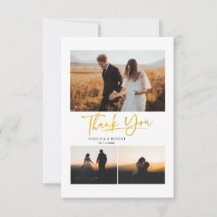 Photos du jour de mariage à la main Merci