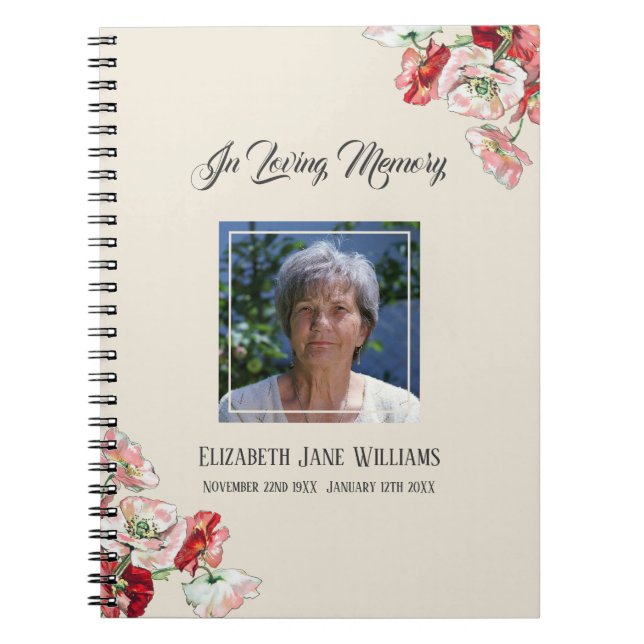 Photos du livre d'invités commémoratifs ou funérai (Devant)