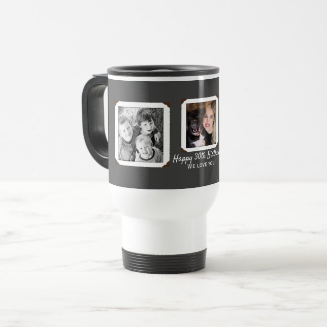 Photos Familiales Aimer Voyage Mug Cadeau Pour Lui (Devant gauche)