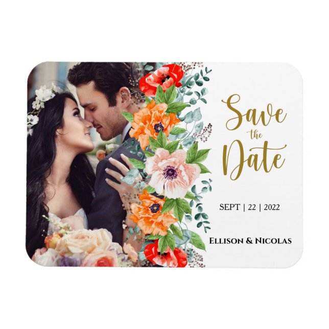 Photos Mariage de mariage Save the Date Magnet (Horizontal)