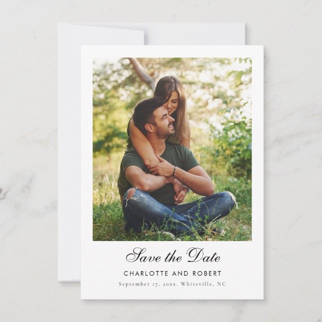 Photos modernes QR Code Mariage Enregistrer la dat (Devant)