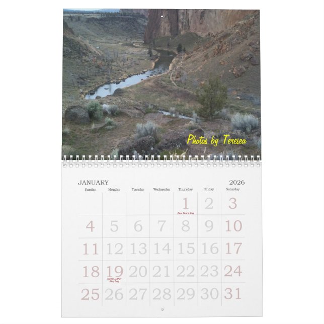 Photos par le calendrier de Teresea (Jan 2026)
