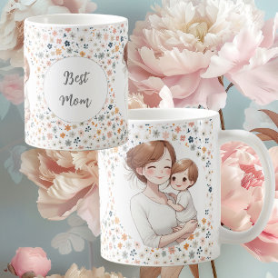 Photos personnalisées et mug texte pour maman