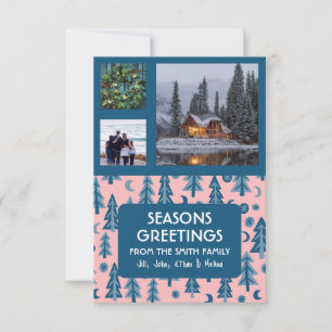 PHOTOS PERSONNALISÉES Pins Rétro Carte de Noël