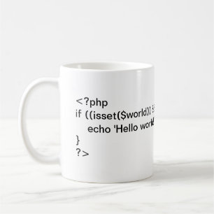PHP Hello World ! mug de code conditionnel