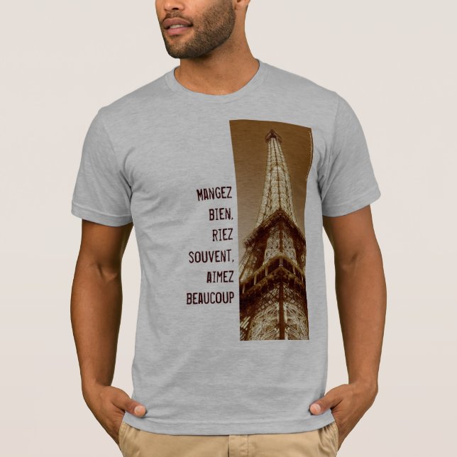 Phrases françaises Tour Eiffel Paris T-shirt 1 (Devant)
