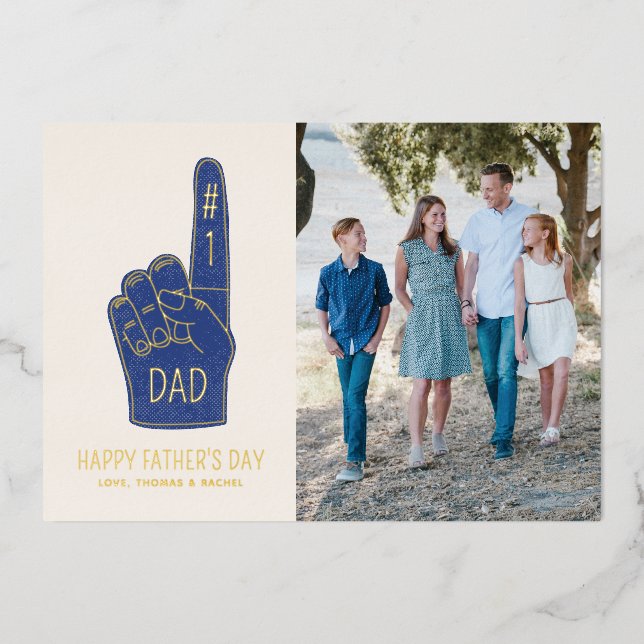 Phuile #1 Papa Foam Fête des pères Carte photo (Recto)