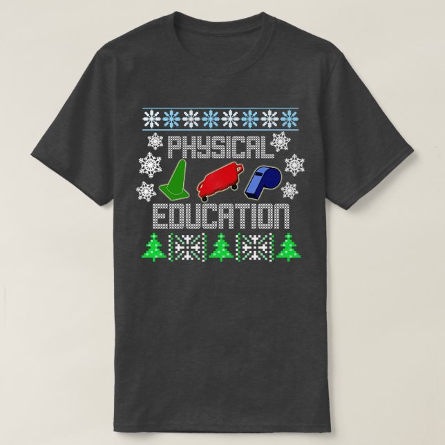 Phys Ed Ugly Sweater de Noël TShirt (Design devant)