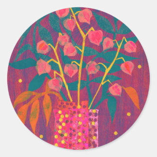 Physalis Lanternes chinoises Sticker floral d'auto