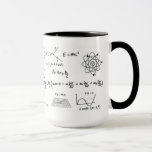 Physics tu formules and diagrams Coffe Mug<br><div class="desc">Relativity,  Quantum Physics,  Eletromagnetism etc</div>