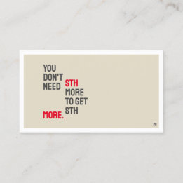 PHYSIQUE Carte de visite minimaliste