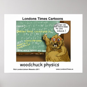 Physique de Woodchuck Posters de dessin amusant