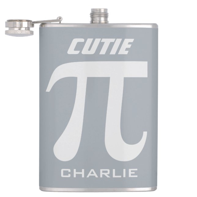 Pi / Cutie Pie personnalisé monogramme flacon (Ouvert)