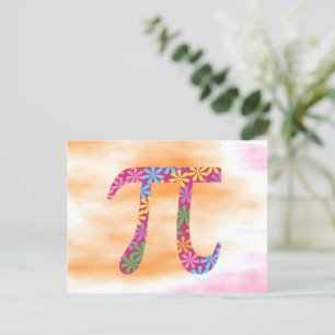 Pi Day Floral Spring Symbole Pi Carte postale