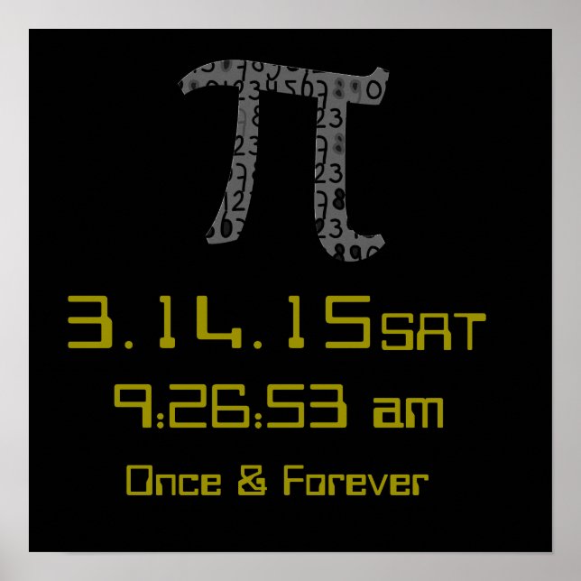 Pi Day Mars 2015 Poster sur mesure (Devant)