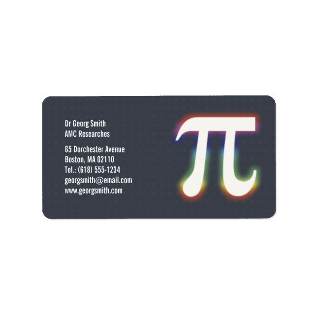 Pi - Étiquette scientifique (Devant)