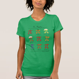 Pi Menu Cute Math Pi Day T-Shirt femme