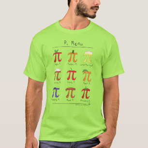 Pi Menu Cute Math Pi Day T-Shirt Homme