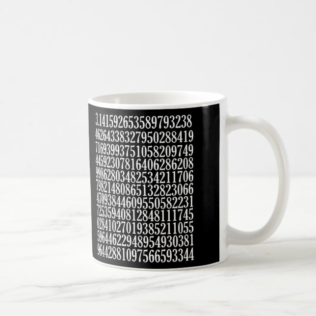 Pi numérote le cadeau de tasse customisé par tasse (Droite)