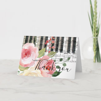 piano à musique florale merci