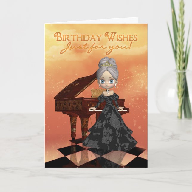 Piano Anniversaire Carte de voeux Anniversaire Sou (Devant)