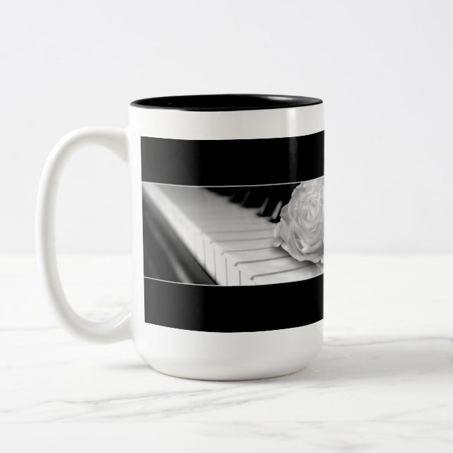 Piano - Café, Mug de thé, Coupe (Gauche)