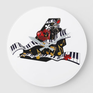 Piano Design Musique Décor Mur Horloge Juleez