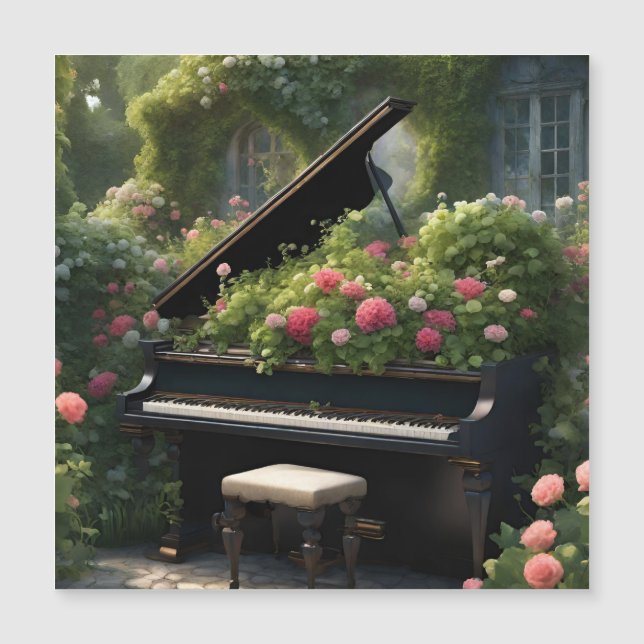 Piano en Fleur - peinture jardin (Devant)