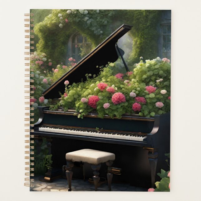 Piano en Fleur - peinture jardin (Devant)
