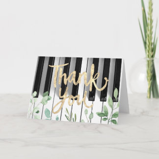 piano fausse feuille d'or et feuillage merci