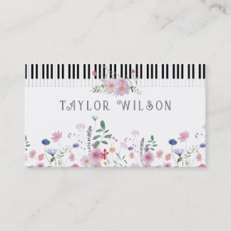piano fleur sauvage Carte de visite