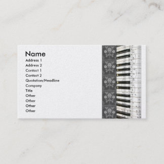 Piano Flowers Clavier Cartes de visite