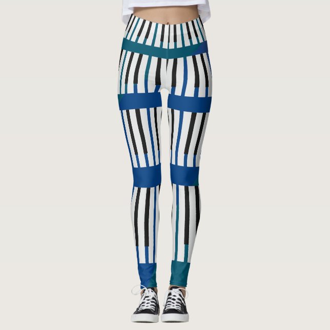 Piano Keys Musique Leggings (Devant)
