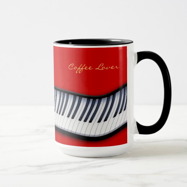 PIANO KEYS Musique-Lover Cadeau Mug (Droite)