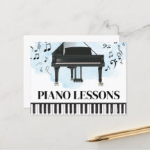 Piano Leçons Musique Circulaire Carte postale