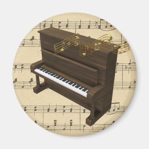 Piano Musical Instrument et Partition Magnet