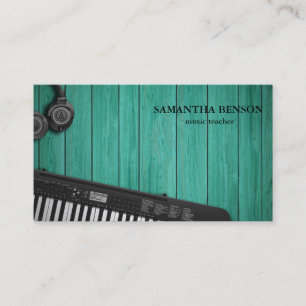 Piano musicien Carte de visite avec note de musiqu