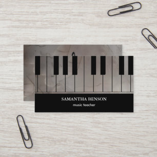 Piano musicien Carte de visite avec note de musiqu